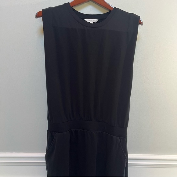 Garnet Hill Black Midi Dress Size L - Picture 9 of 11